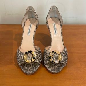Manolo Blahnik Leopard D’orsay pumps